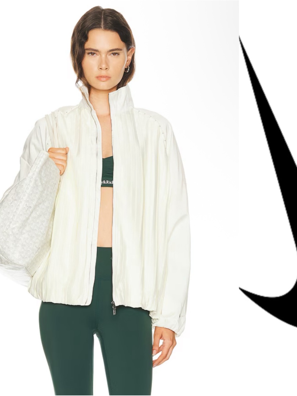 Nike Pleated Track cream white Jacket*NWT